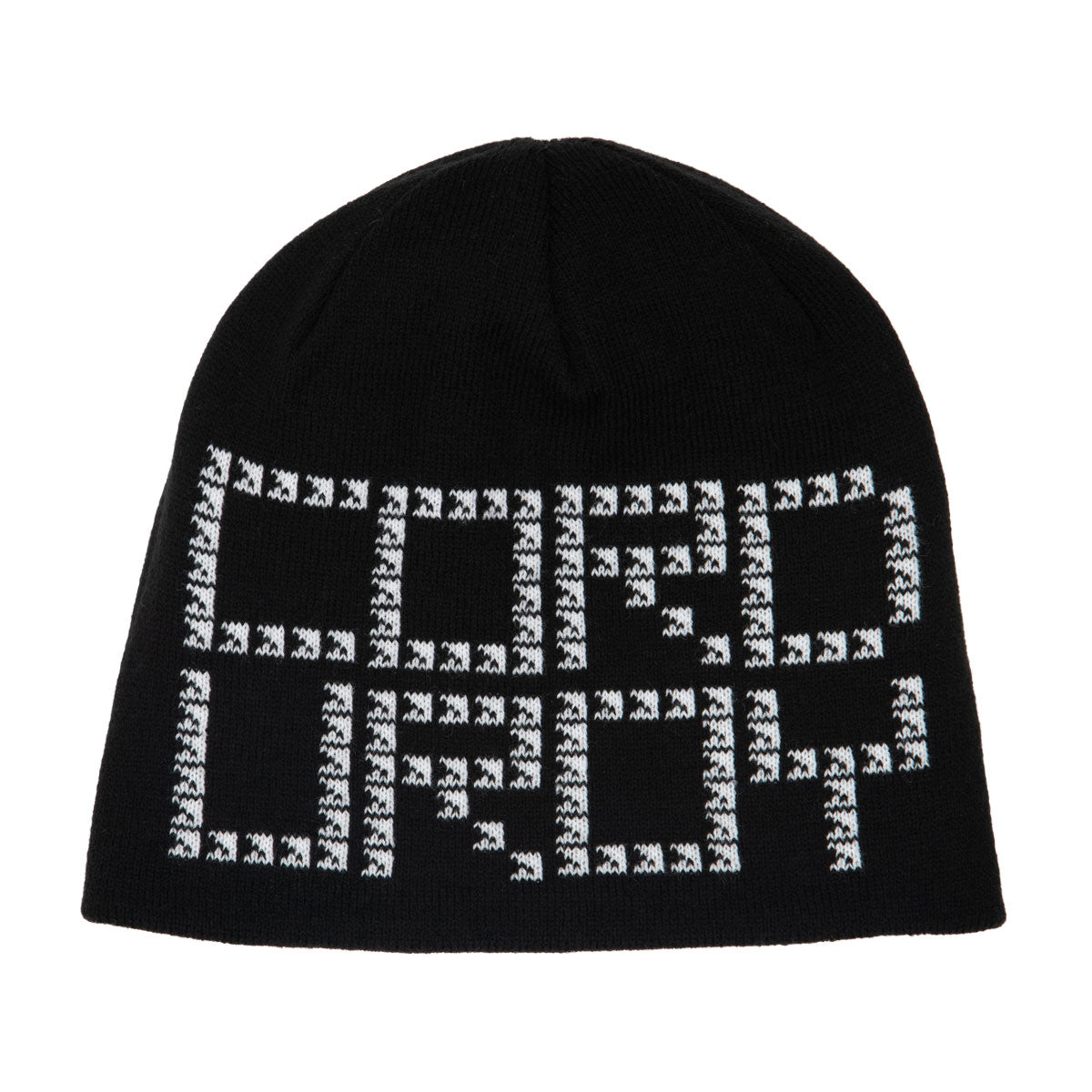 Corduroy Shadow Plaid Reversible Skully Beanie - Red image 2