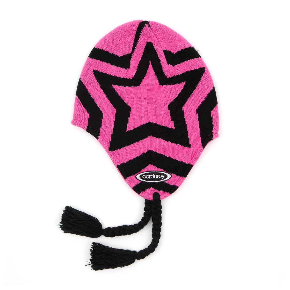 Corduroy Cosmos Earflap Beanie - Pink image 1