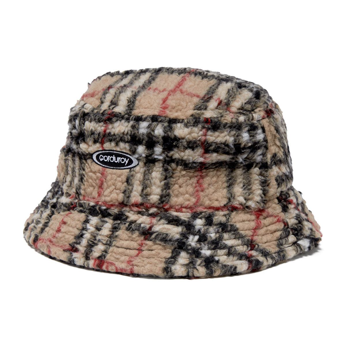 Corduroy Fleece Bucket Hat - Plaid image 1