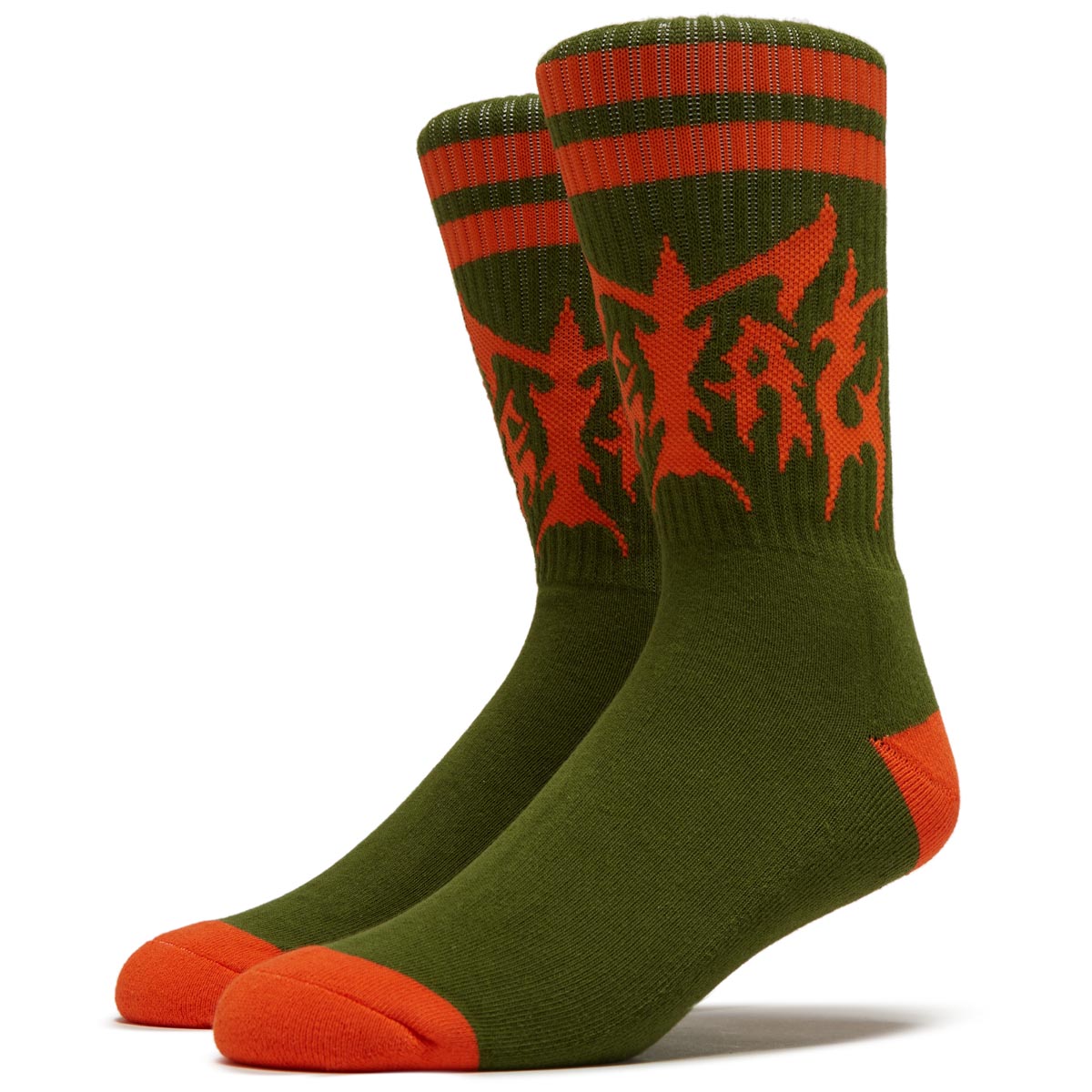 Metal Hesher Socks - Green/Orange image 1