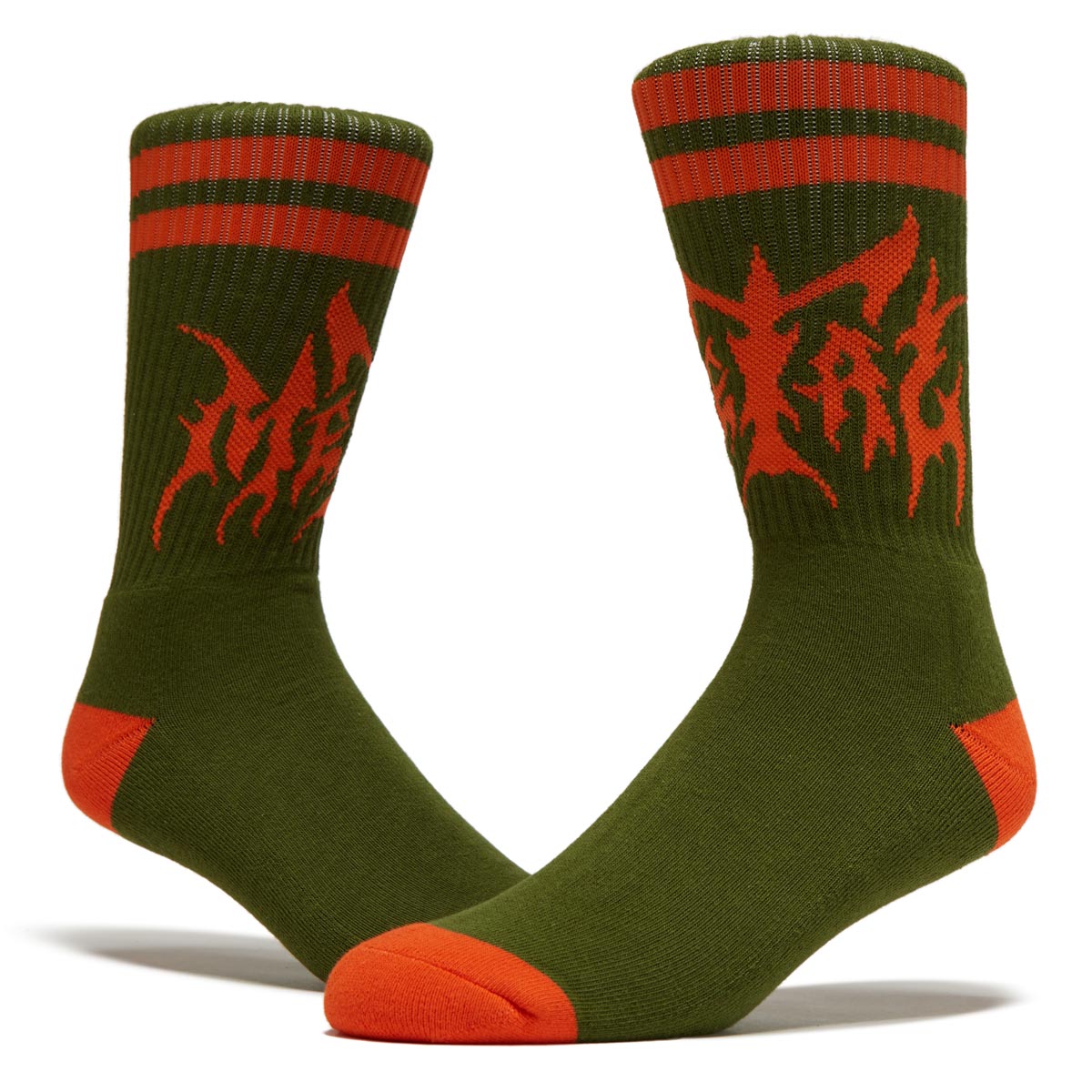 Metal Hesher Socks - Green/Orange image 2