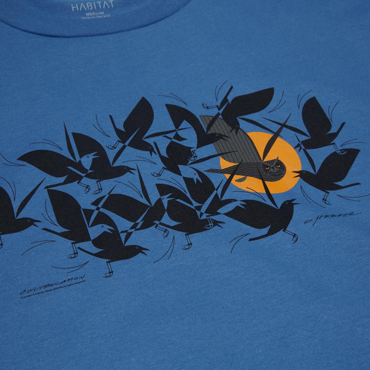 Habitat Harper Owltercation T-Shirt - Denim image 2