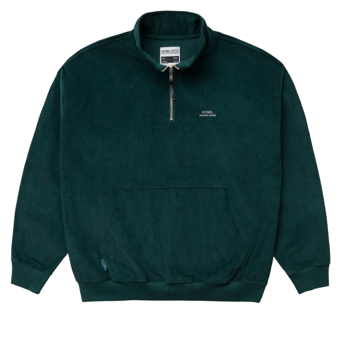 Howl Corduroy Half Zip Jacket - Green image 1