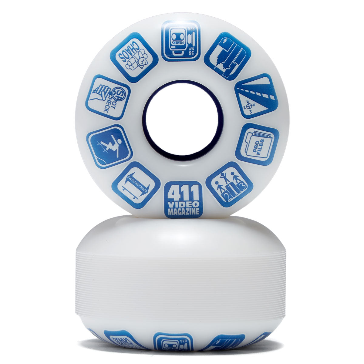 411 Filmer 83a Skateboard Wheels - White - 58mm image 2