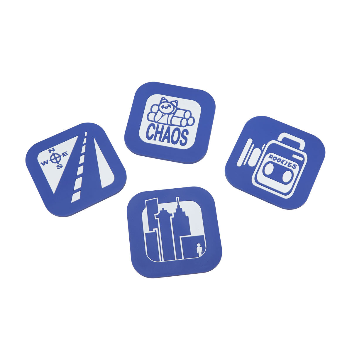 411VM Icon 4 Pack Of Coasters - Blue image 1