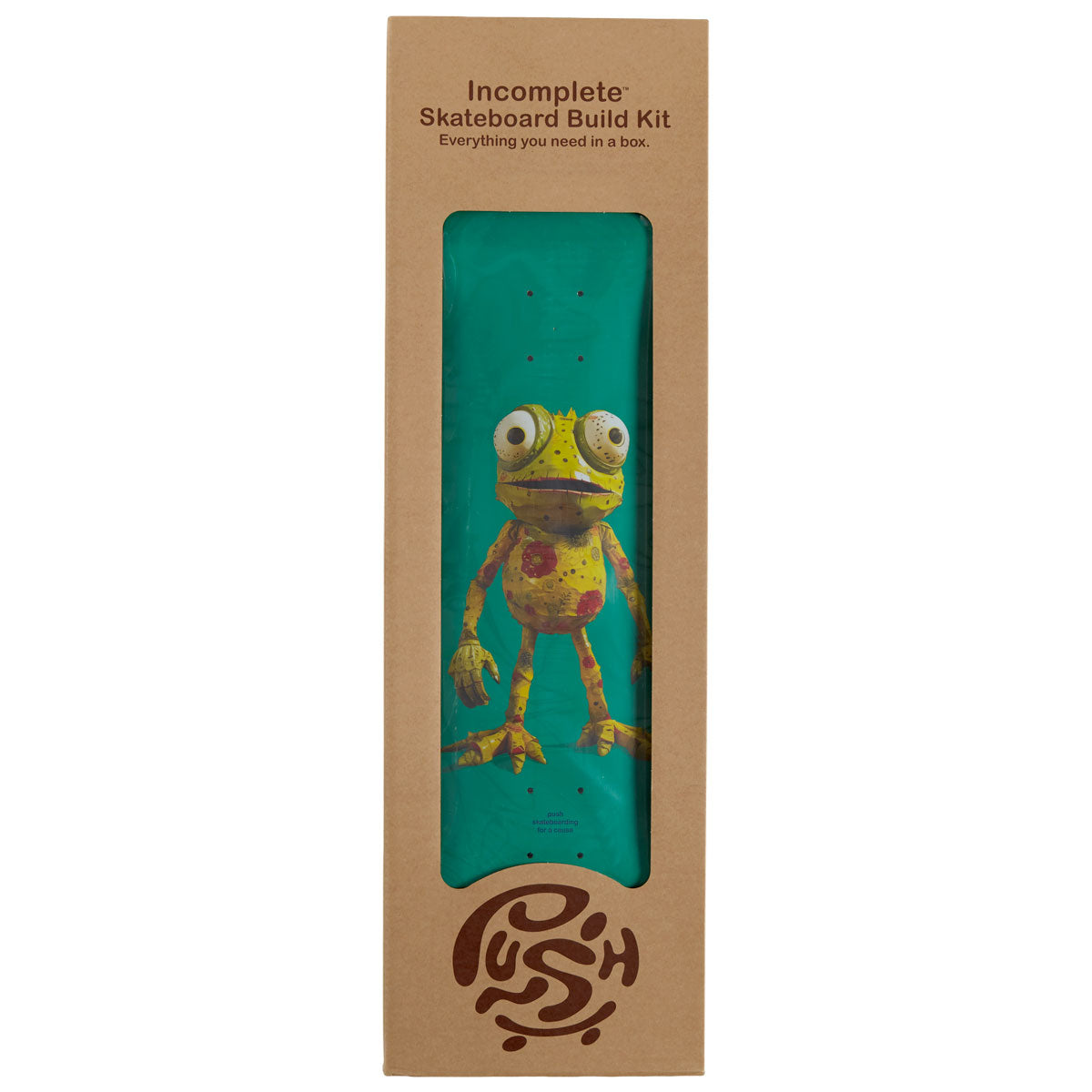 Push Frogster FP Skateboard Incomplete - Teal - 7.75