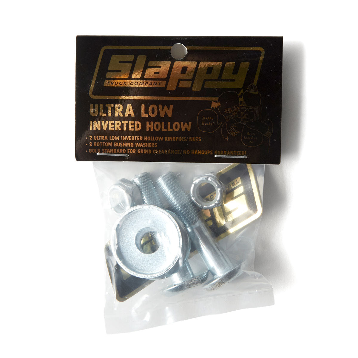 Slappy Ultra Low Inverted Hollow Kingpins - White Gold image 1