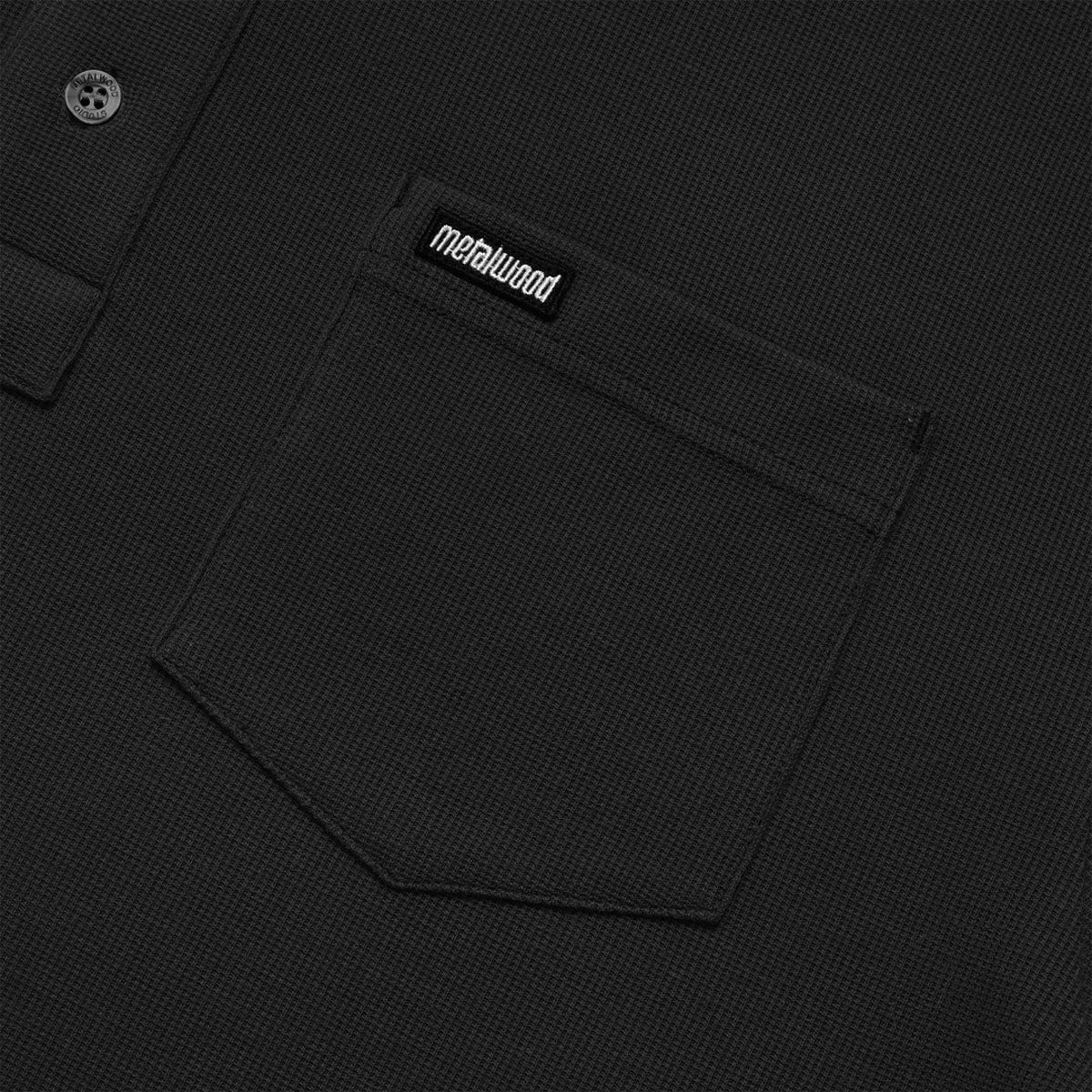 Metalwood Airy Pocket Polo Shirt - Black image 2