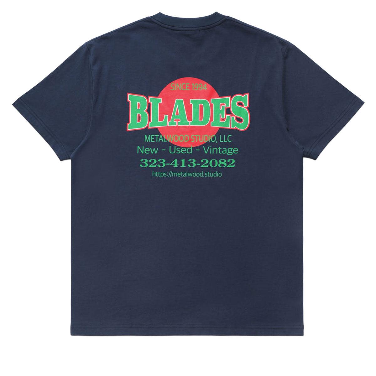 Metalwood Blades Gym T-Shirt - Navy image 2