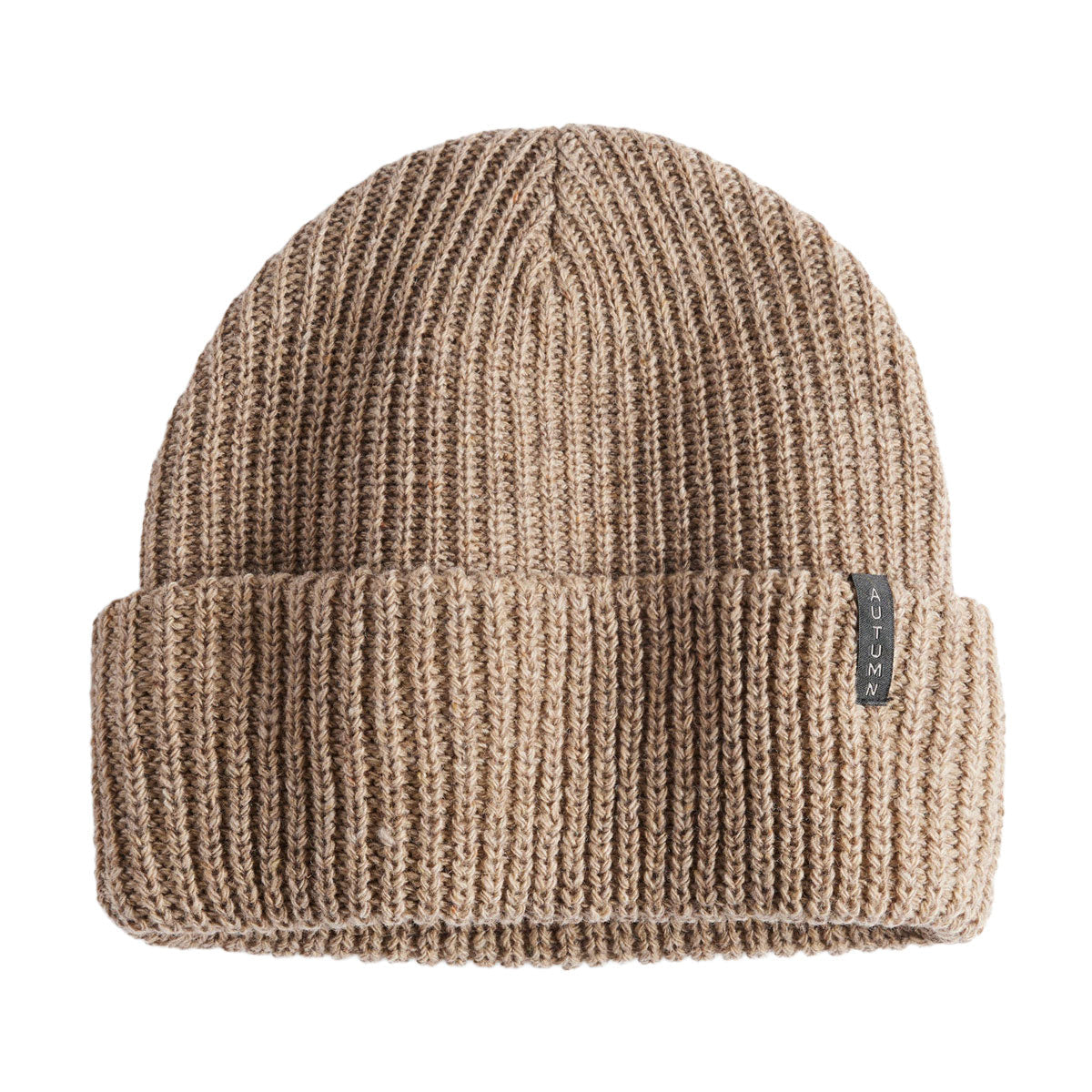 Autumn Ribbed Knit Beanie - Light Brown image 1