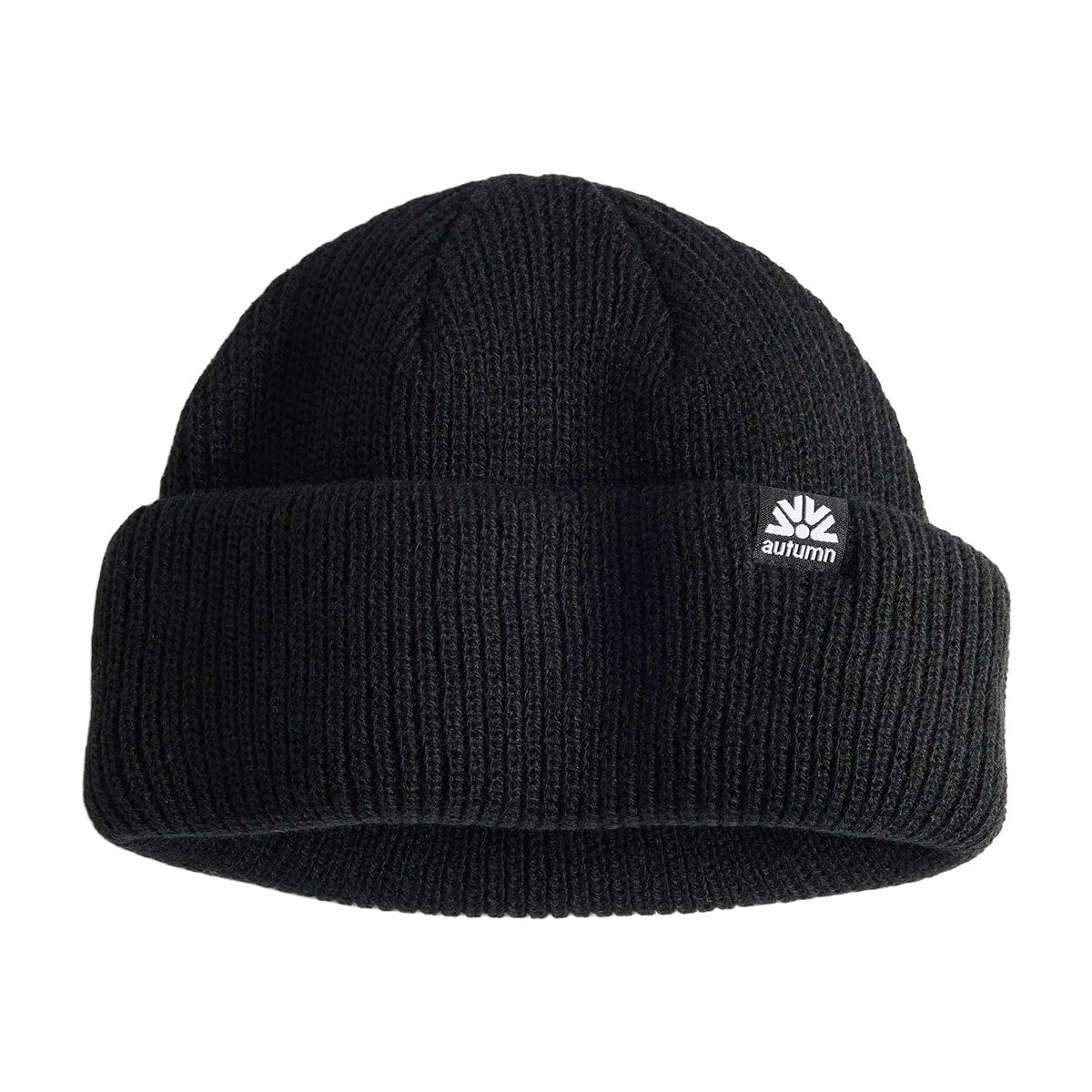 Autumn Double Roll Beanie - Black image 1
