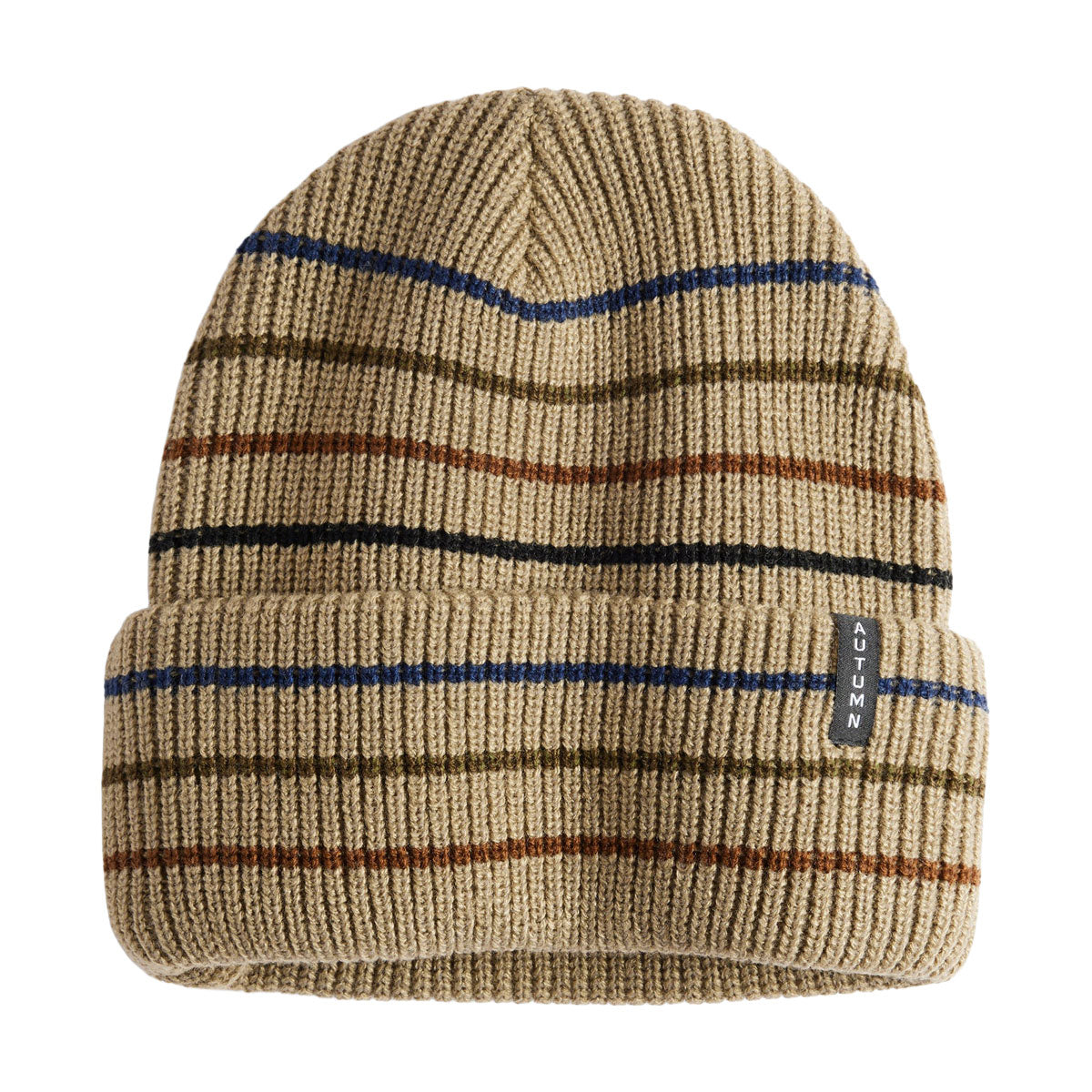 Autumn Multi Stripe Beanie - Chinchilla image 1