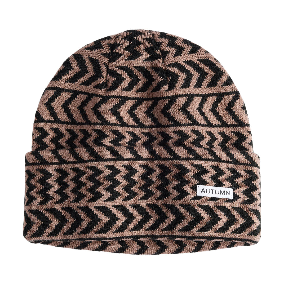 Autumn Chevron Beanie - Dusty Pink image 1