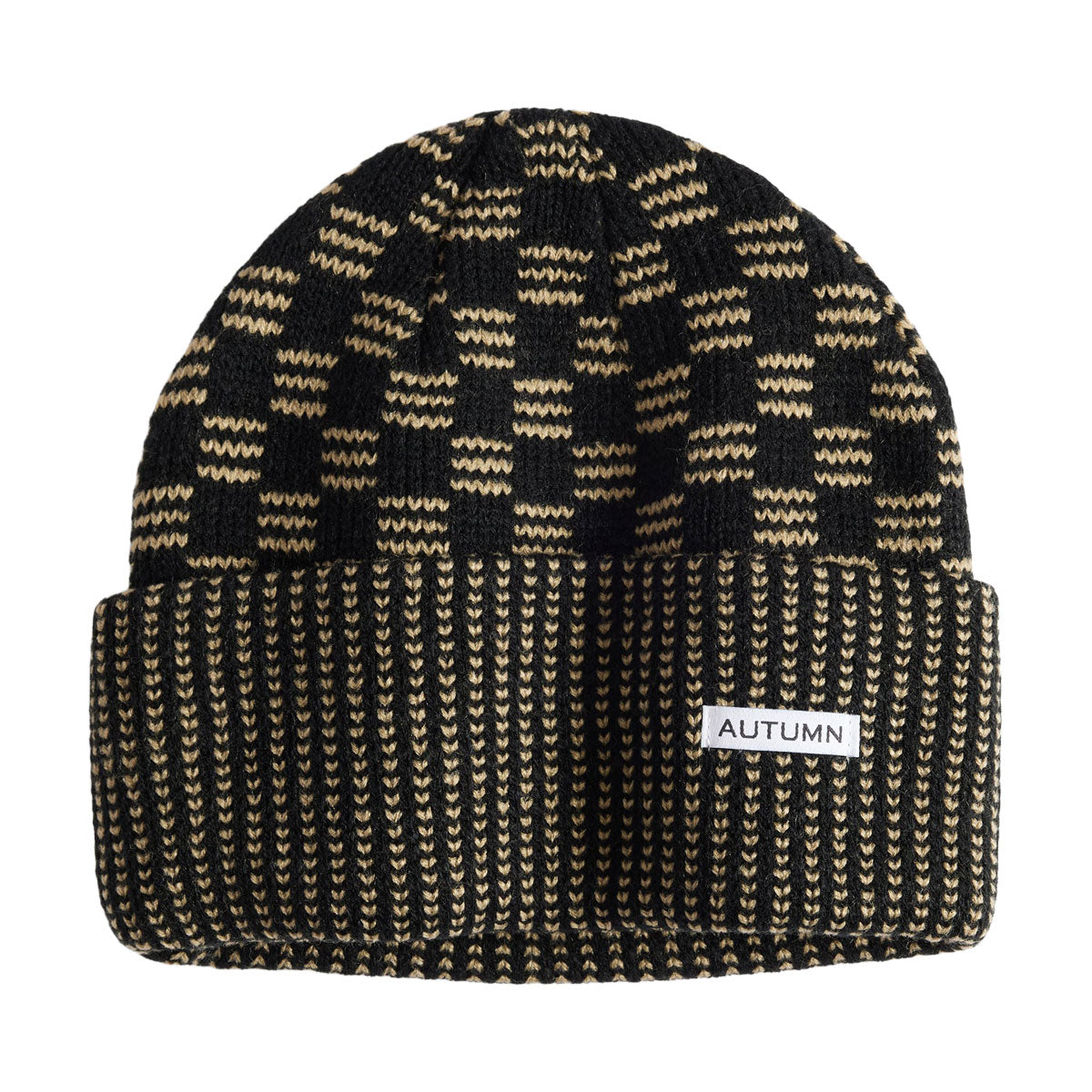 Autumn Squared Beanie - Black image 1