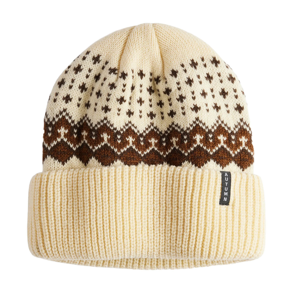 Autumn Fairisle Beanie - Eggshell image 1