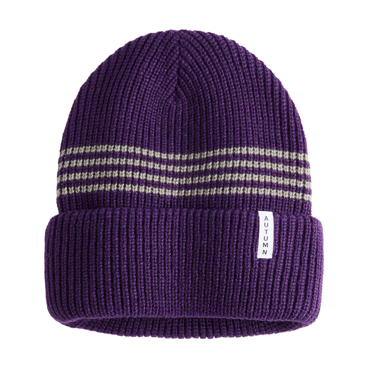 Autumn Youth Mini Stripe Beanie - Grape image 1