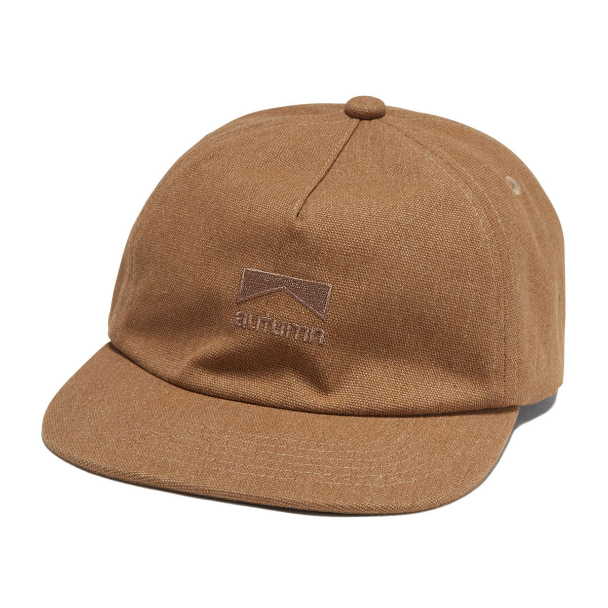 Autumn Washed Canvas Strapback Hat - Light Brown image 1