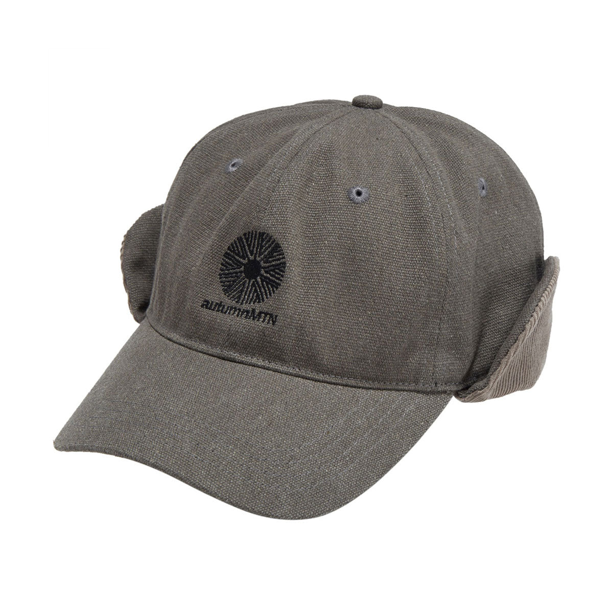 Autumn Washed Canvas Flap Hat - Pebble image 1