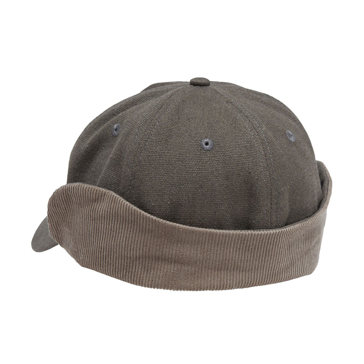 Autumn Washed Canvas Flap Hat - Pebble image 2