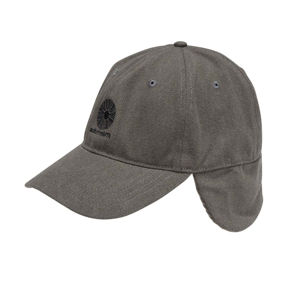 Autumn Washed Canvas Flap Hat - Pebble image 3