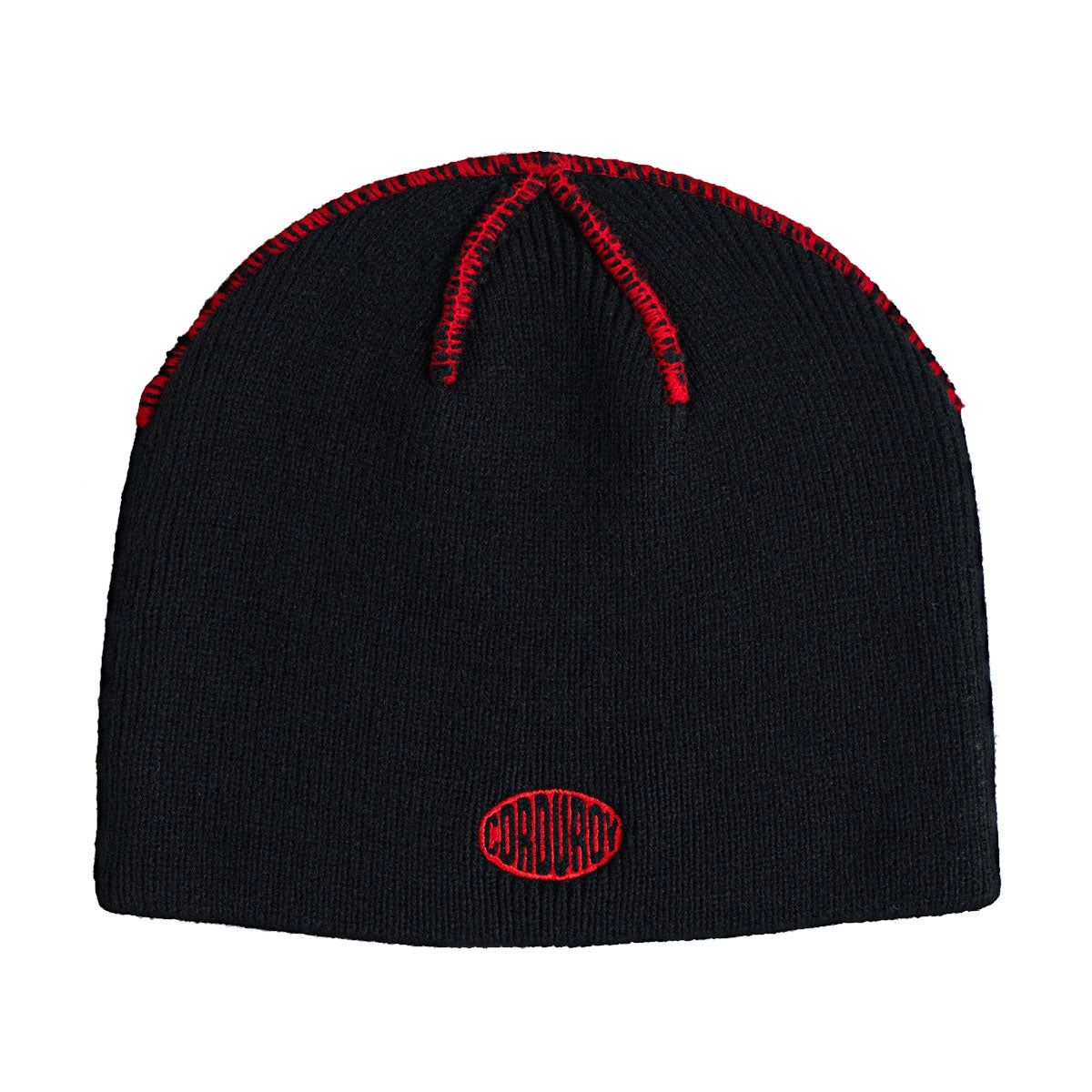 Corduroy Brand Skully Beanie - Black image 1