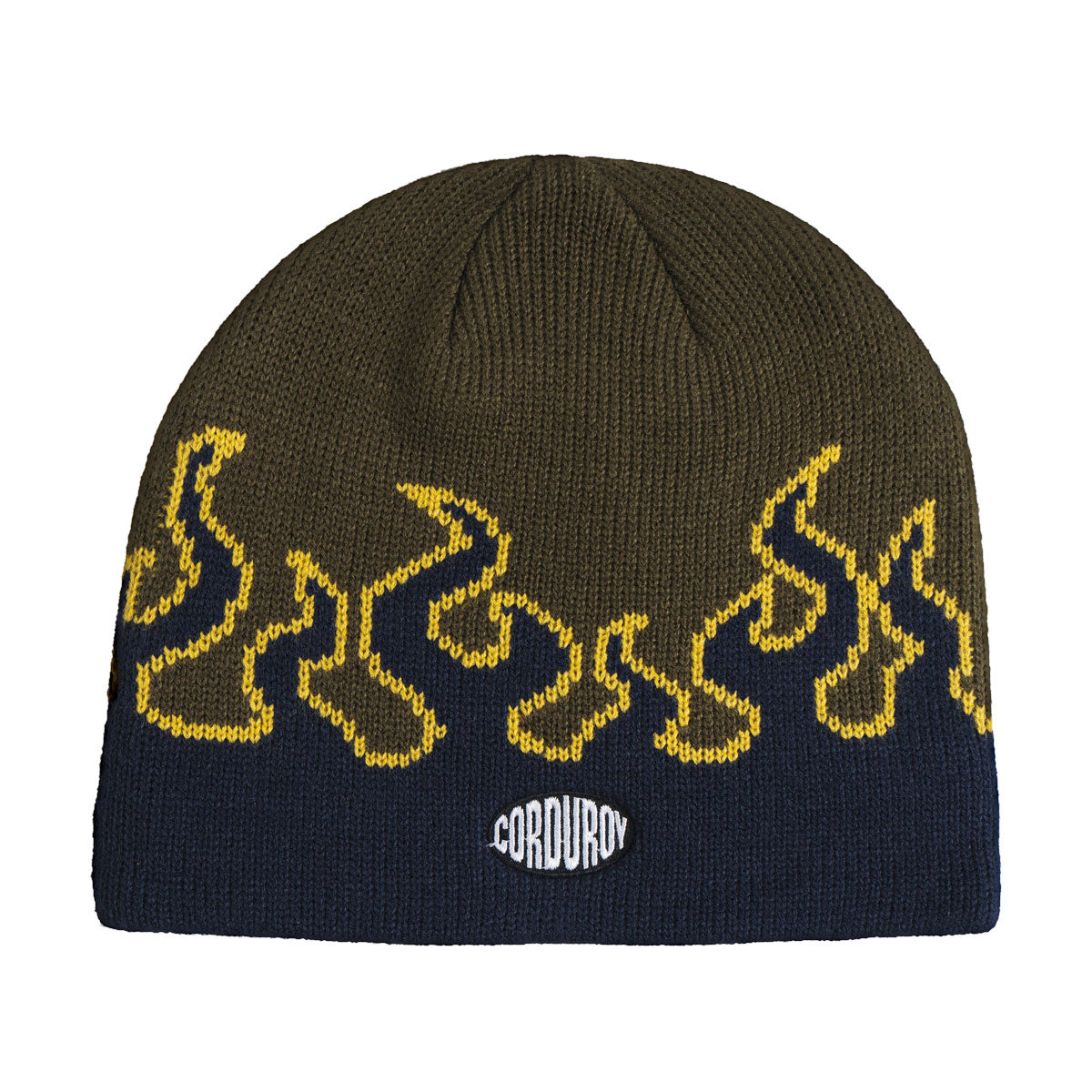Corduroy LL Burn Skully Beanie - Army image 1