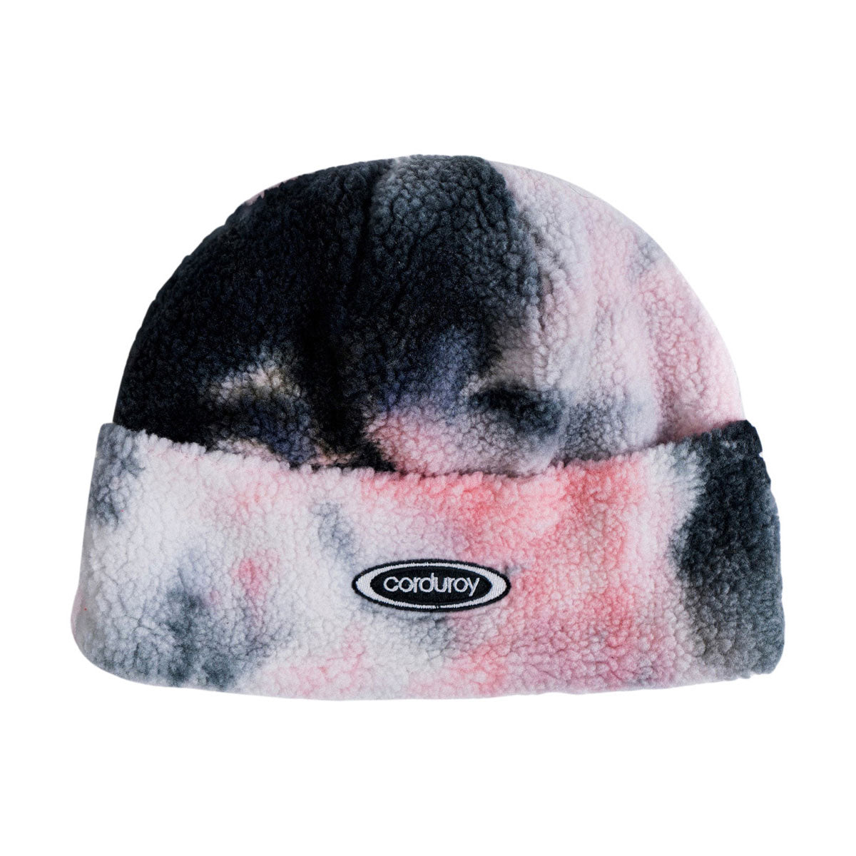 Corduroy Fleece Beanie - Black image 1