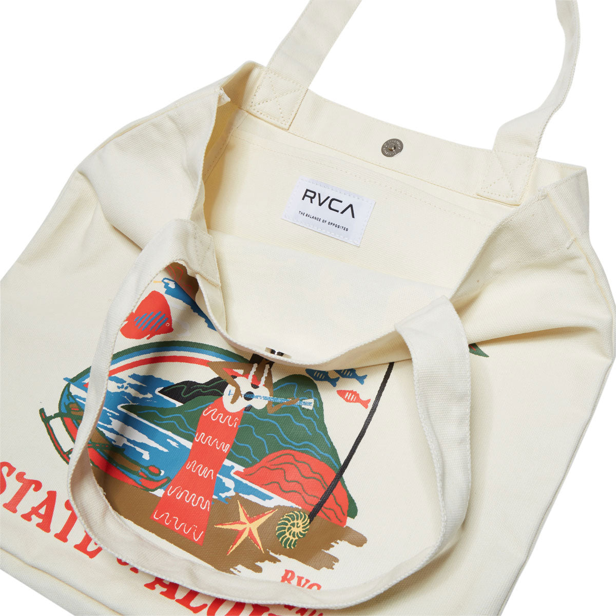 RVCA Womens Basica Tote Bag - White image 3