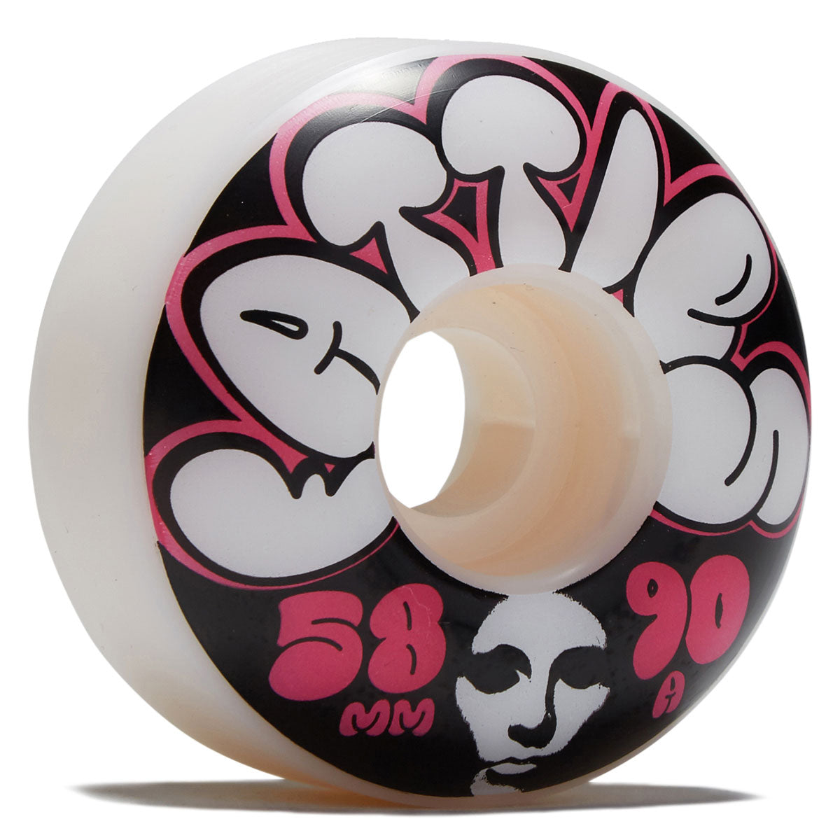 Opera Fatties 90a Skateboard Wheels - White/Pink - 58mm image 1