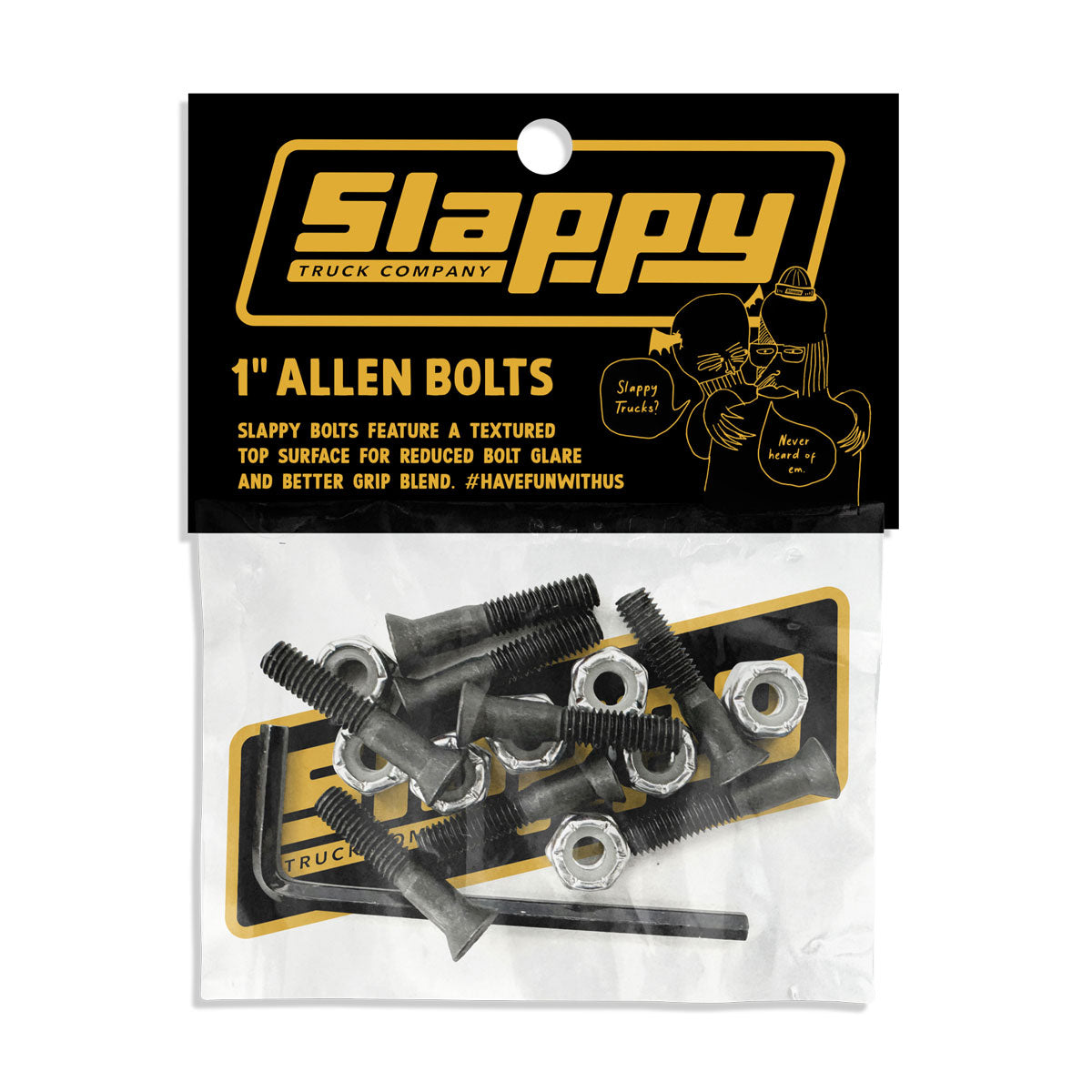 Slappy Allen Grip Tip Bolts Hardware - Black - 1