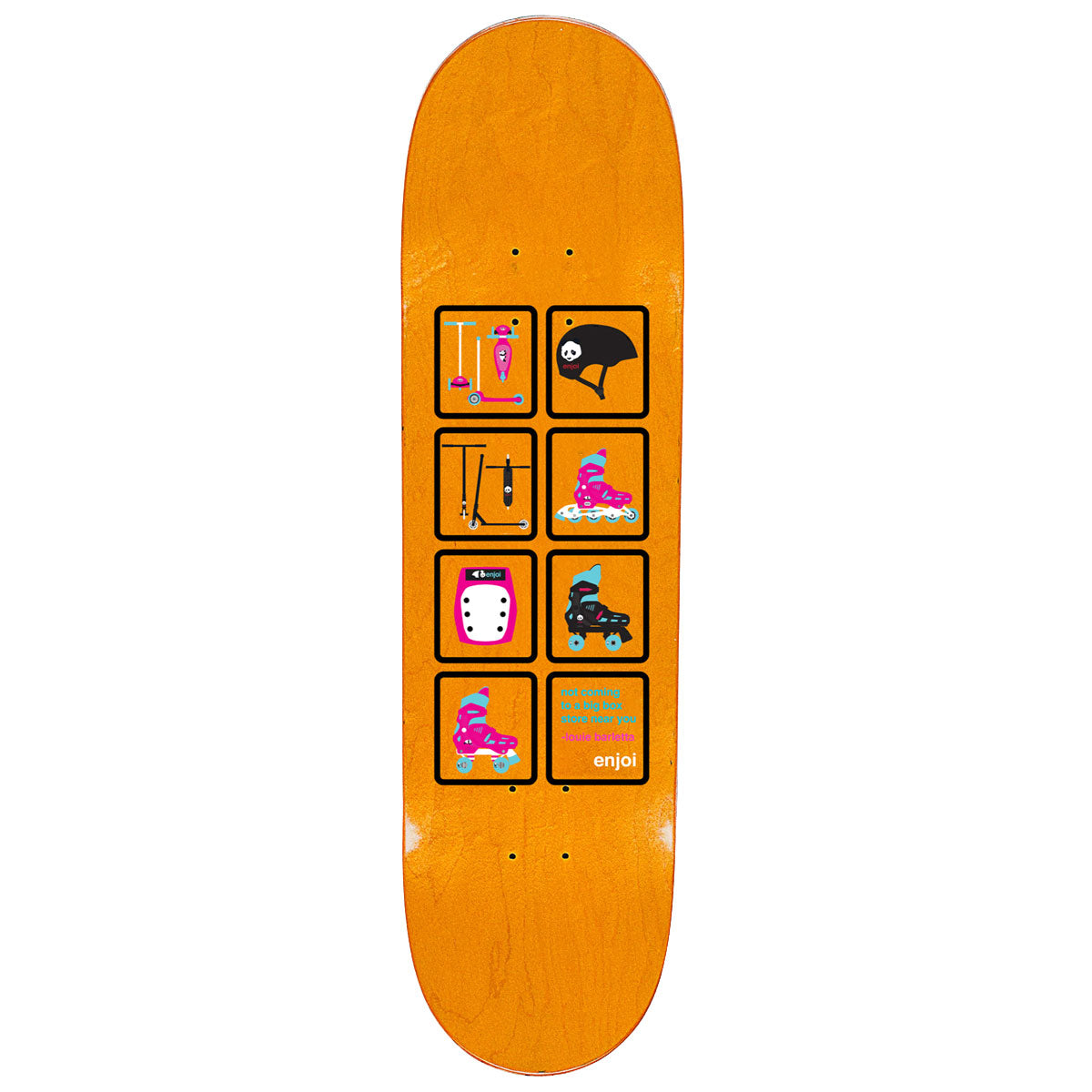 Enjoi Big Box Roller Skates R7 Skateboard Complete - Mint - 8.25