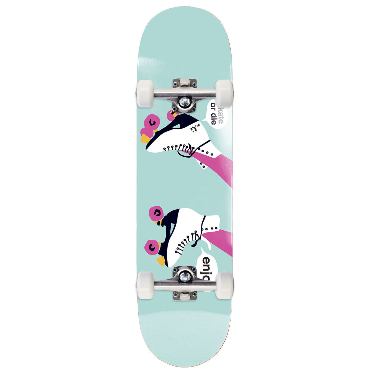 Enjoi Big Box Roller Skates R7 Skateboard Complete - Mint - 8.25