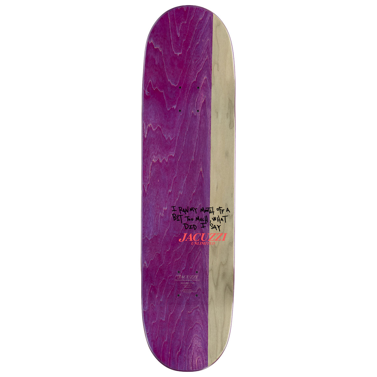 Jacuzzi Unlimited John Dilo Mummy EX7 Skateboard Deck - 8.50