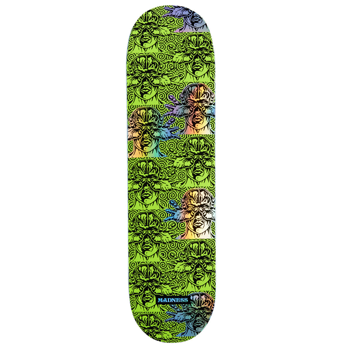 Madness Repeat Offender R7 Skateboard Deck - Safety Yellow/Holographic - 8.25