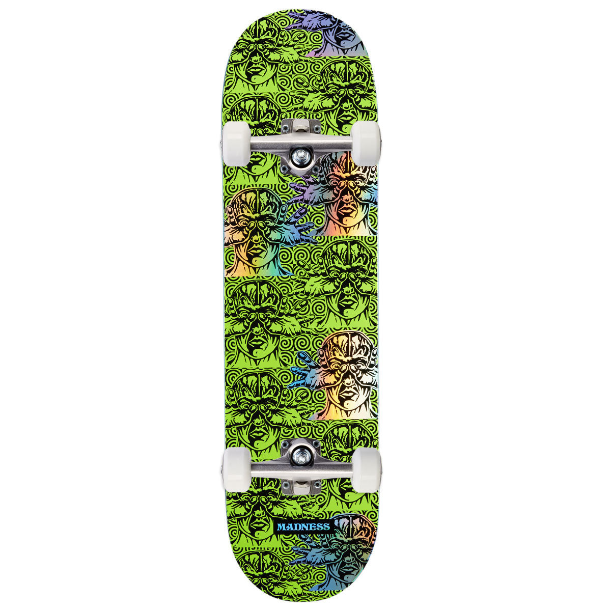Madness Repeat Offender R7 Skateboard Complete - Safety Yellow/Holographic - 8.25