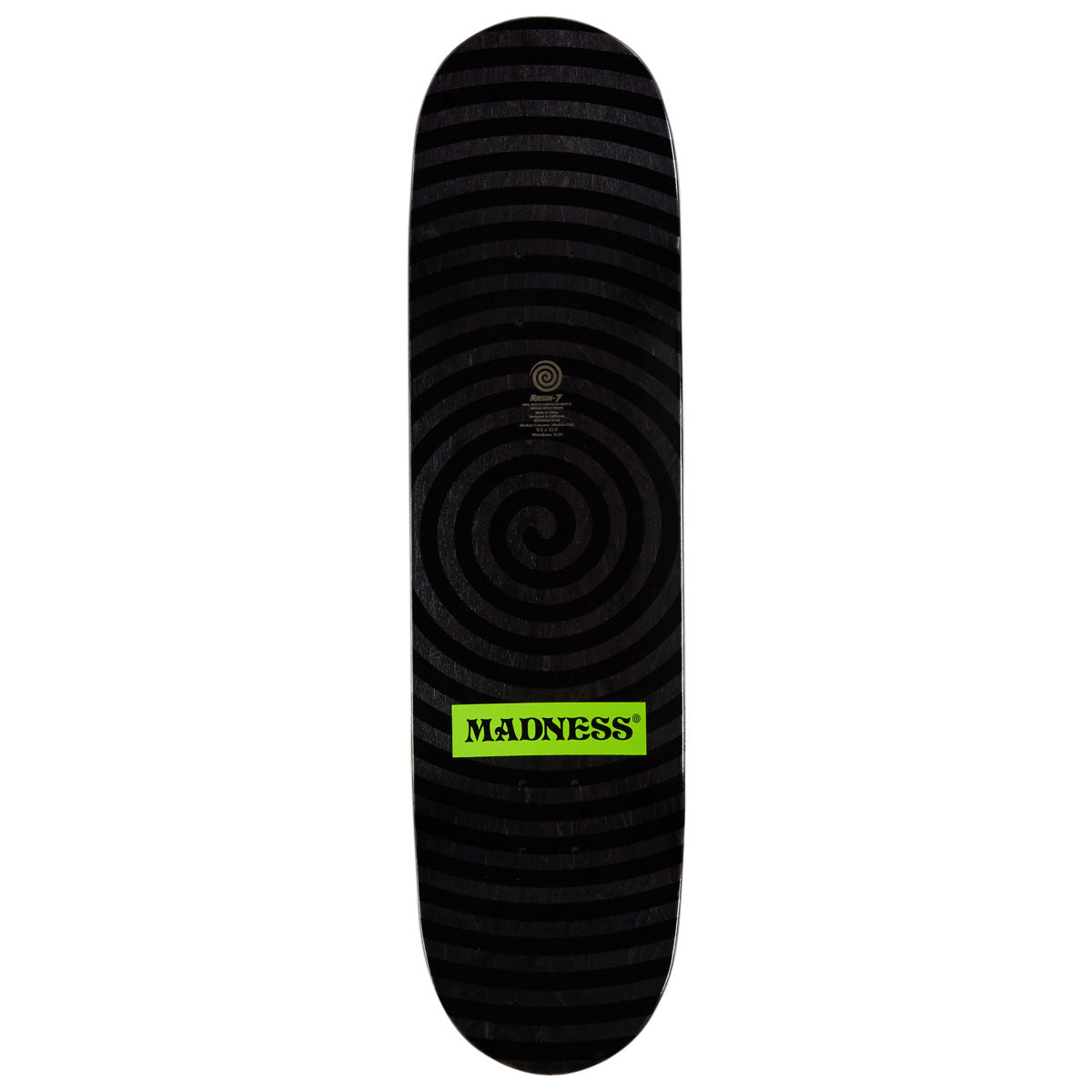 Madness Repeat Offender R7 Skateboard Deck - Safety Yellow/Holographic - 8.50