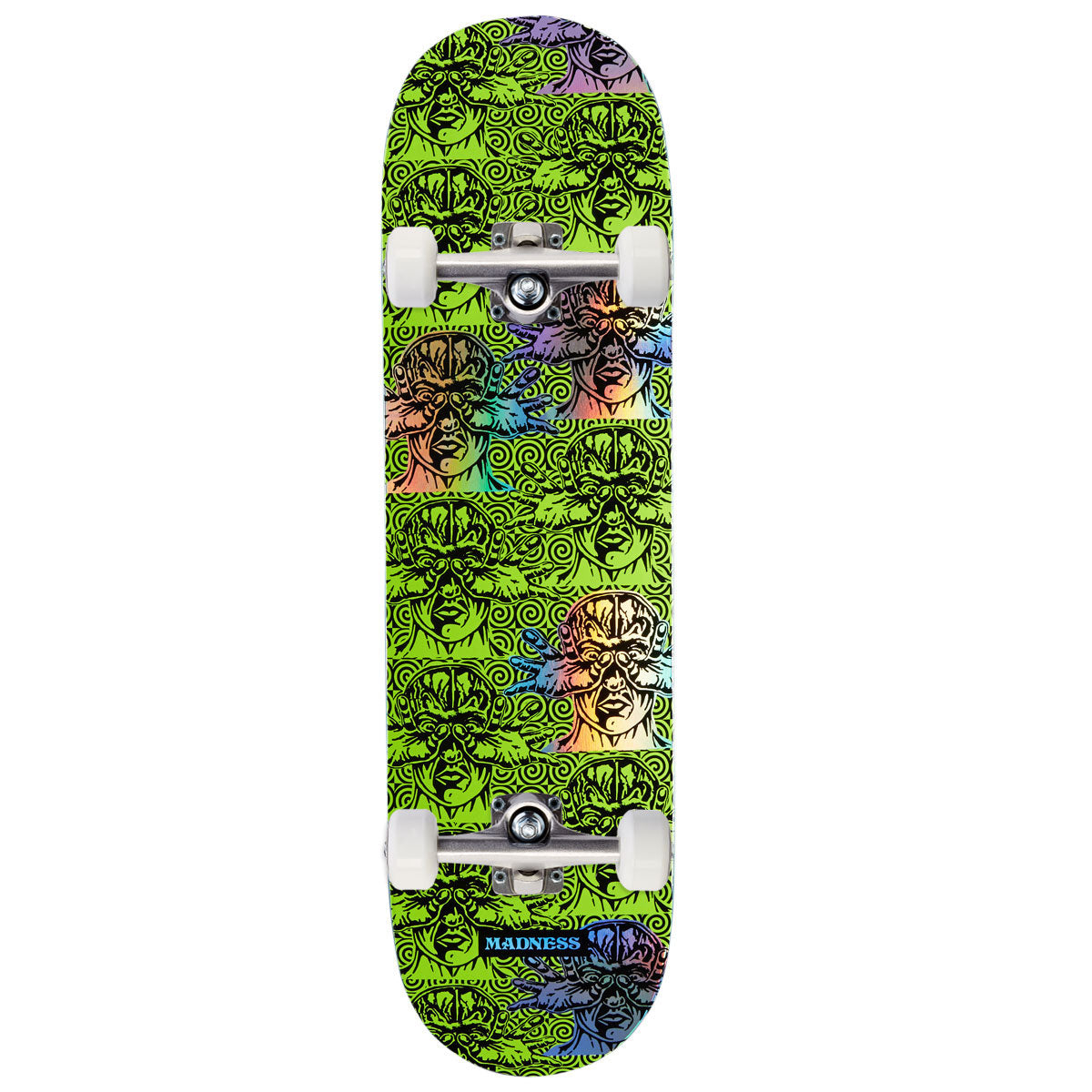 Madness Repeat Offender R7 Skateboard Complete - Safety Yellow/Holographic - 8.50