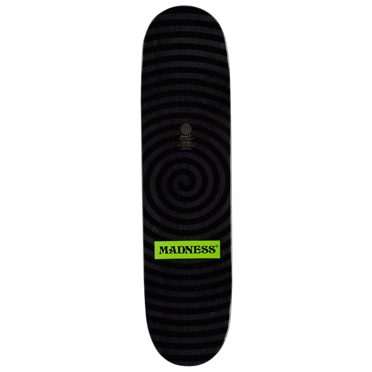 Madness Split R7 Skateboard Deck - Safety Yellow/Holographic - 8.25