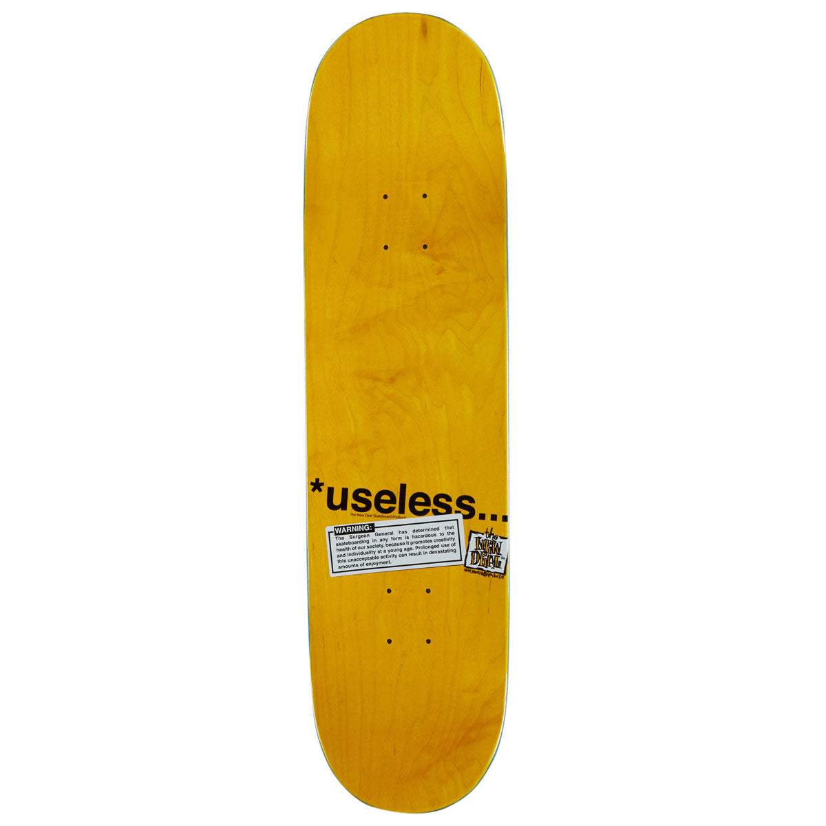 New Deal Useless Wooden Toys Popsicle Skateboard Deck - 8.25