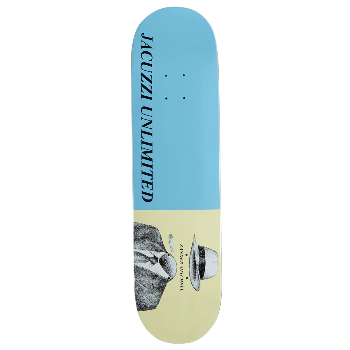 Jacuzzi Unlimited Zander Mitchell Fedora EX7 Skateboard Deck - Light Blue - 8.125