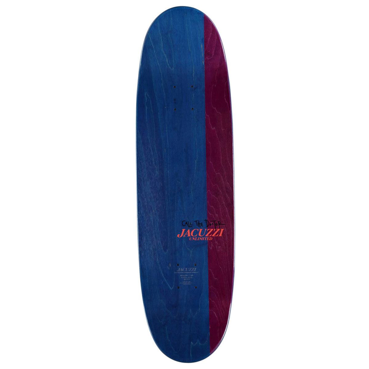 Jacuzzi Unlimited Tony Latham Deep Fried EX7 Skateboard Deck - Burgundy - 9.125