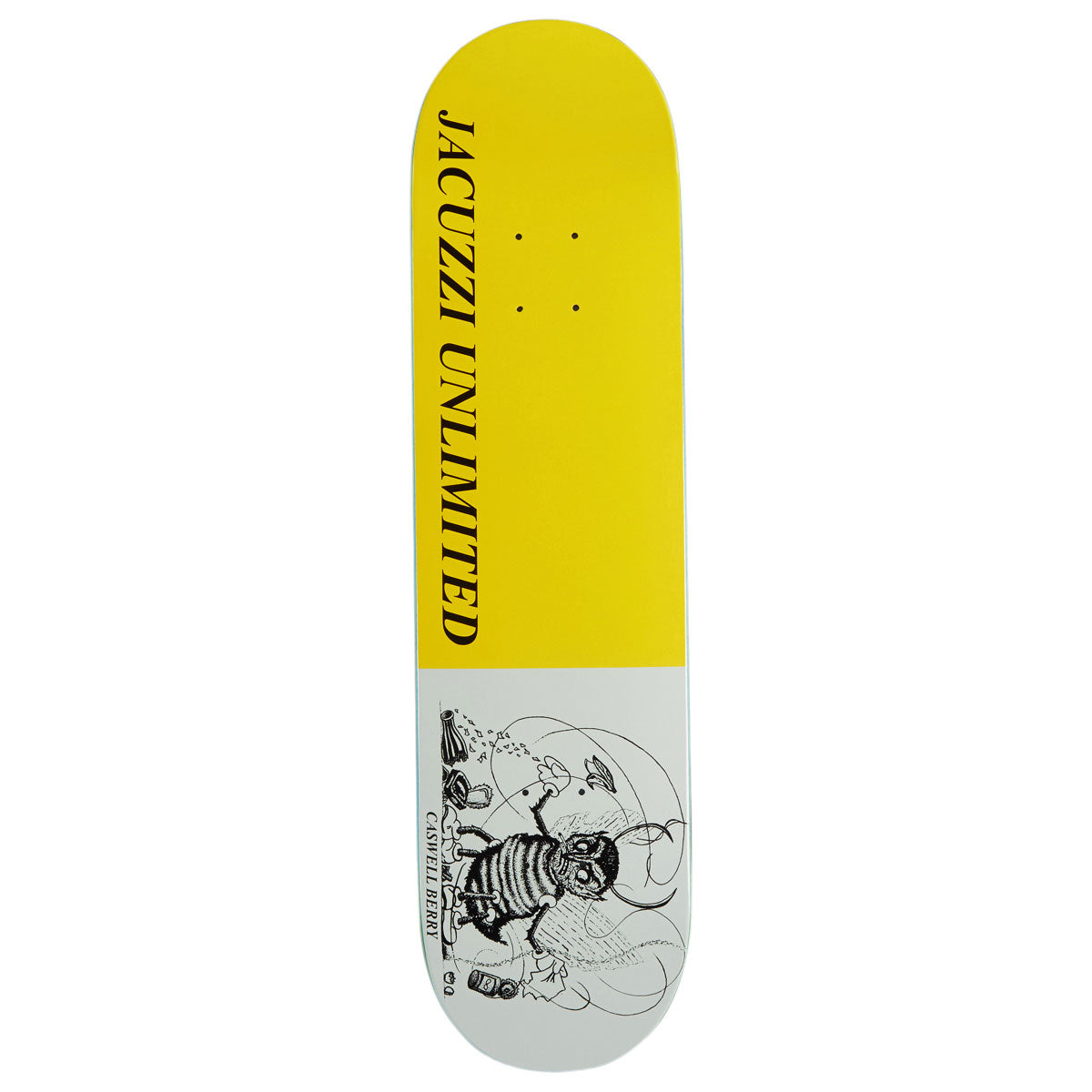 Jacuzzi Unlimited Caswell Berry Bee EX7 Skateboard Deck - Yellow - 8.00