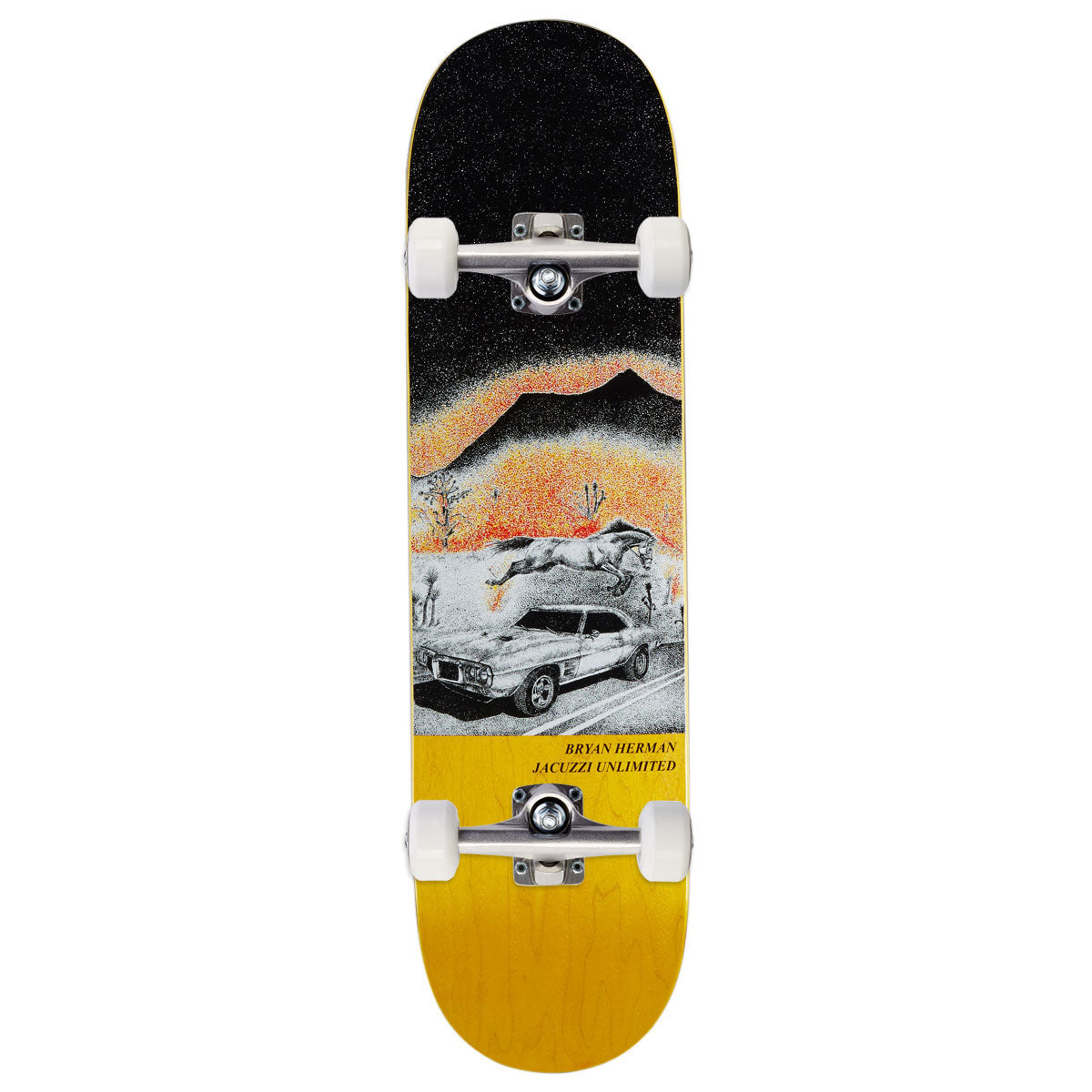Jacuzzi Unlimited Bryan Herman Guest Board Fire Bird EX7 Skateboard Complete - Yellow - 8.25