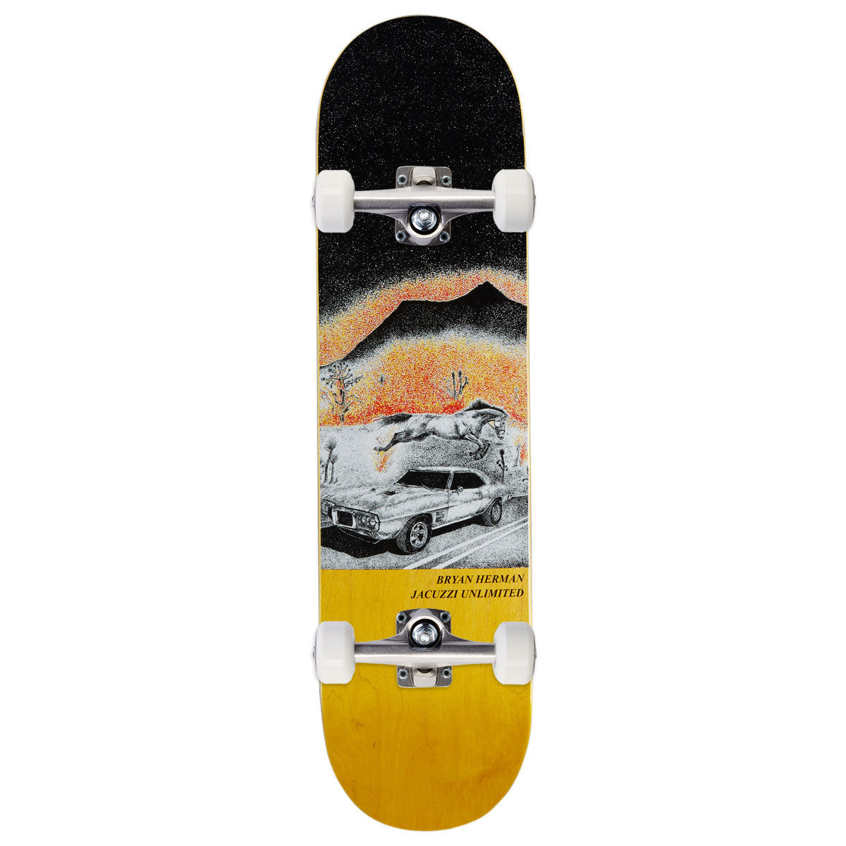 Jacuzzi Unlimited Brain Herman Guest Board Fire Bird EX7 Skateboard Complete - Yellow - 8.00