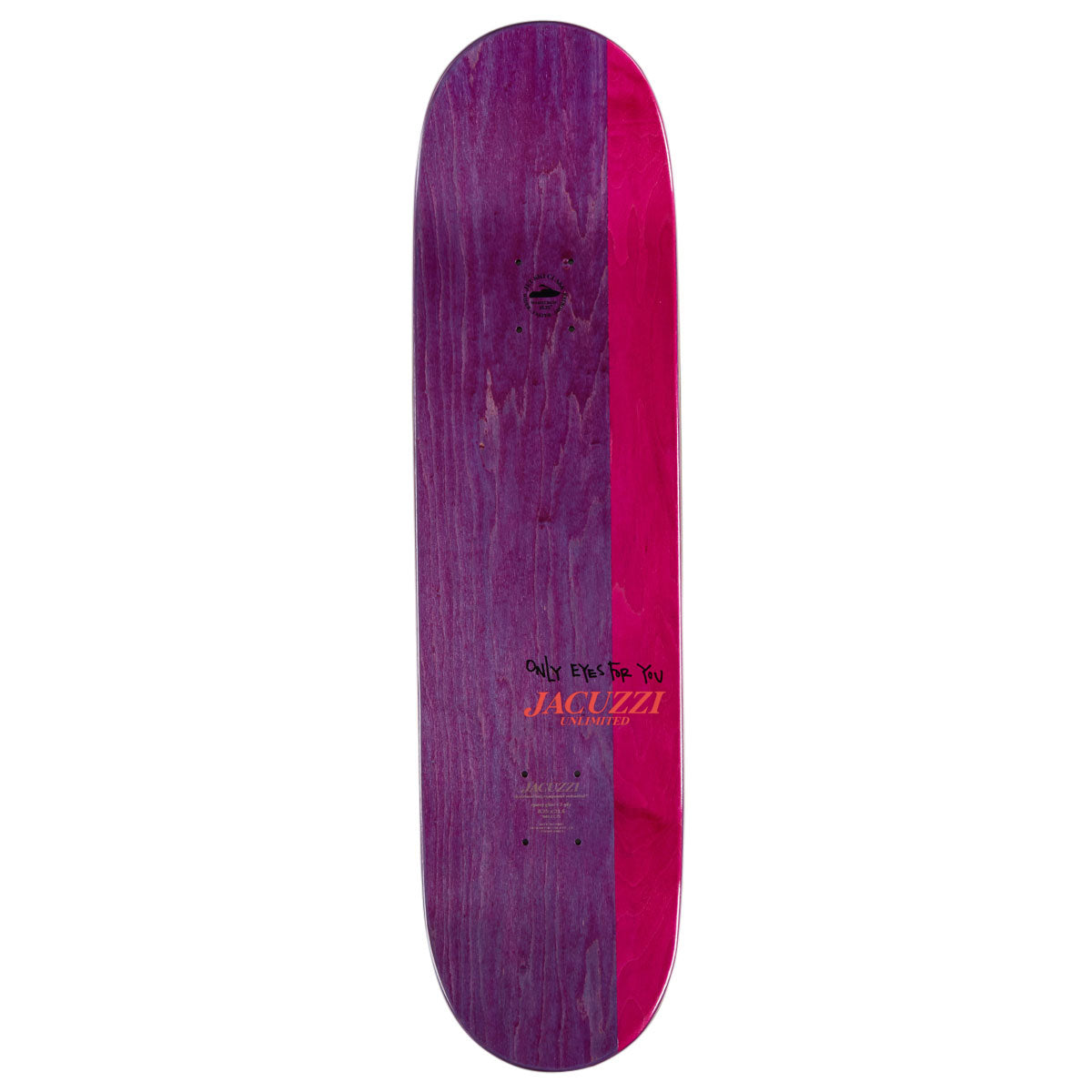 Jacuzzi Unlimited Jet Ski Eyes Popsicle EX7 Skateboard Complete - Yellow/Burgundy - 8.25