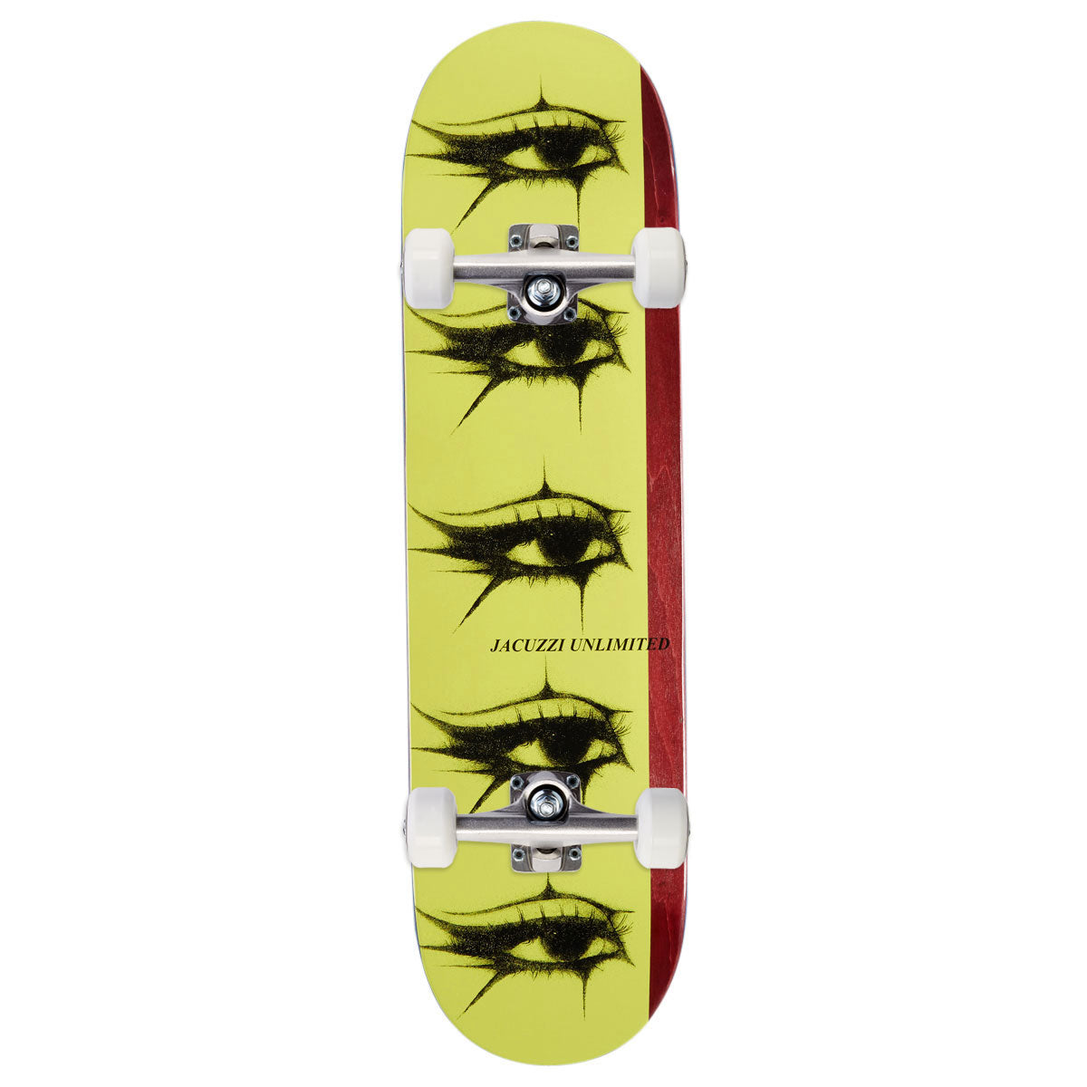 Jacuzzi Unlimited Jet Ski Eyes Popsicle EX7 Skateboard Complete - Yellow/Burgundy - 8.25