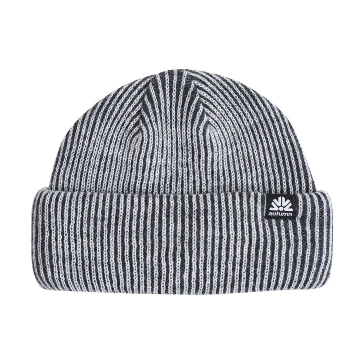 Autumn Cord Double Roll Beanie - Charcoal image 1