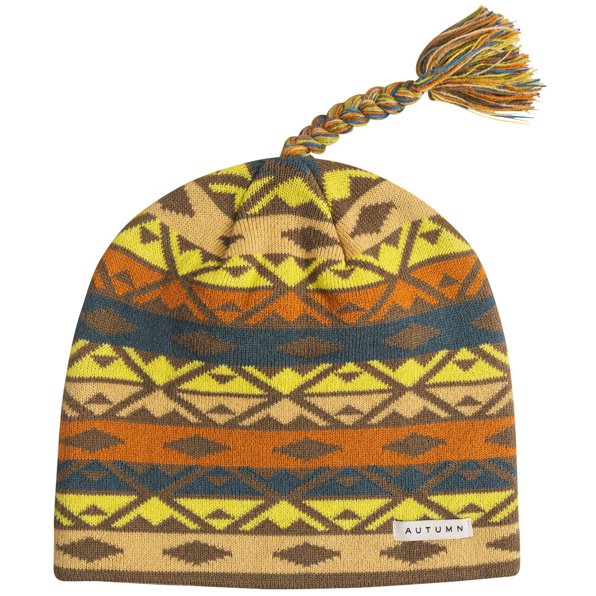 Autumn Piste Tassle Beanie - Dark Sand image 1