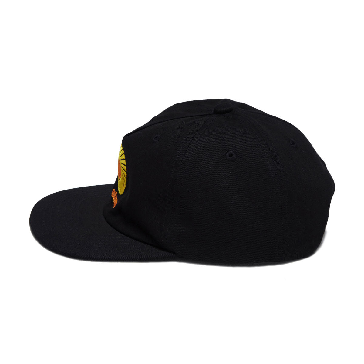 Autumn Twill Five Panel Snapback Hat - Black image 3