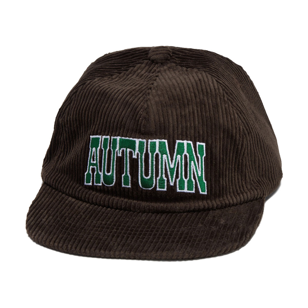 Autumn Cord Five Panel Snapback Hat - Chocolate image 1